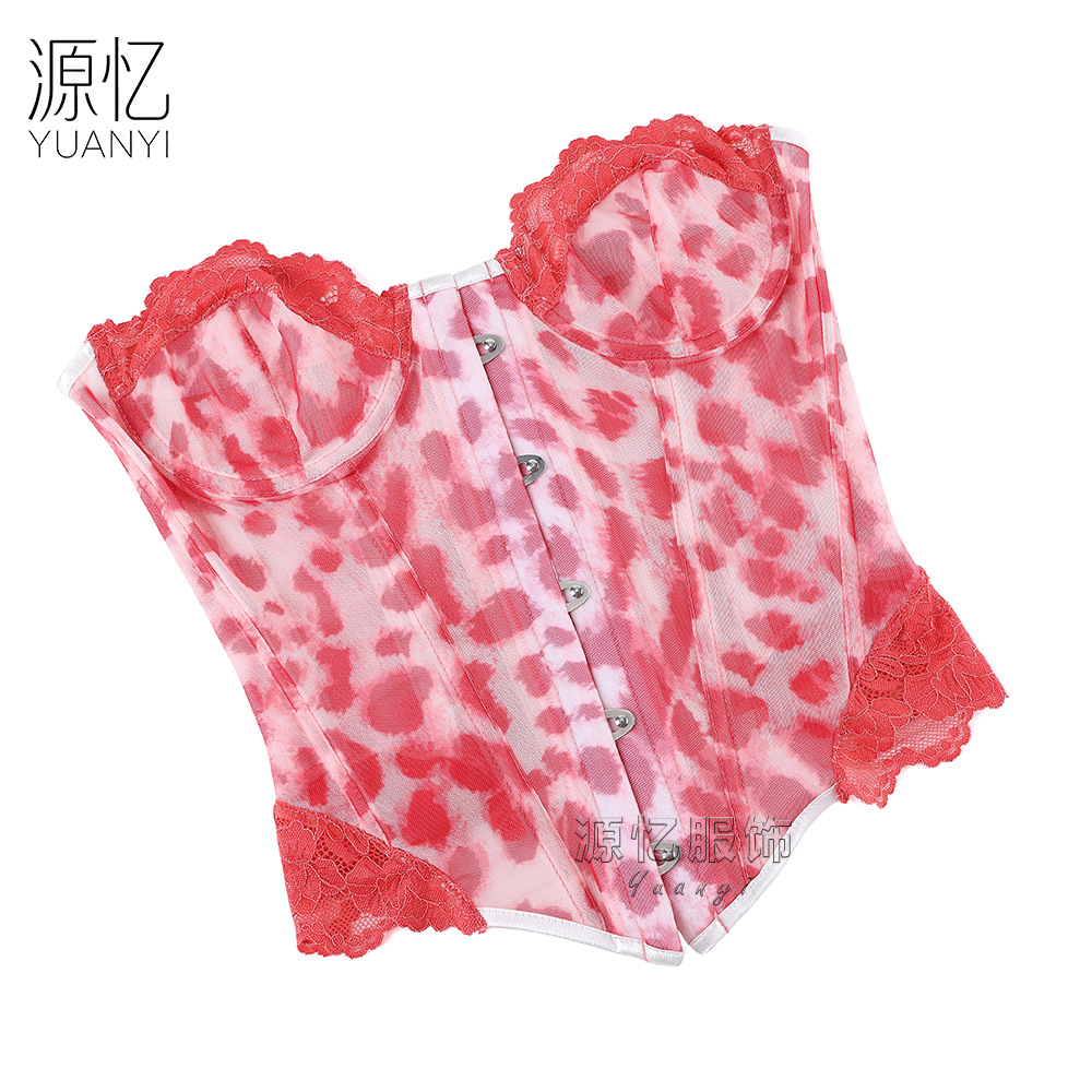 Corsetto in pizzo rosa con sta - Corset Waist Cinch recensione e prezzo