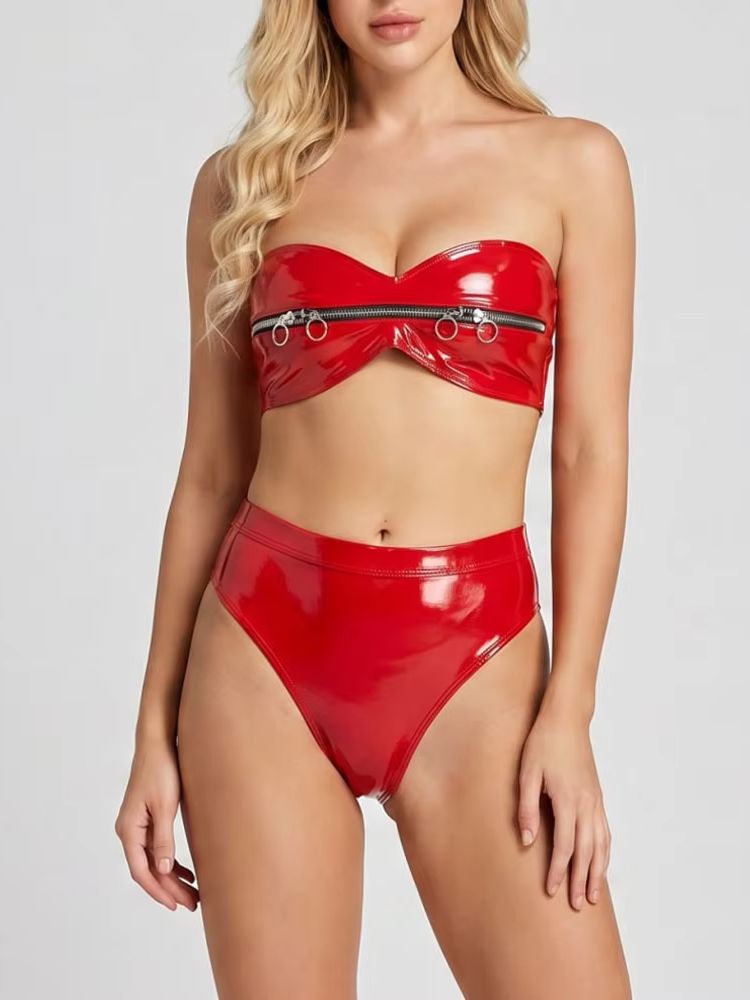 Completo in PVC effetto bagnat - Thong Bikini Women recensione e prezzo