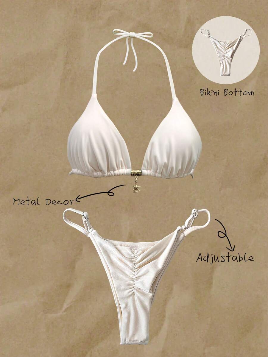Slip bikini a tinta unita mini - Thong Bikini Women recensione e prezzo